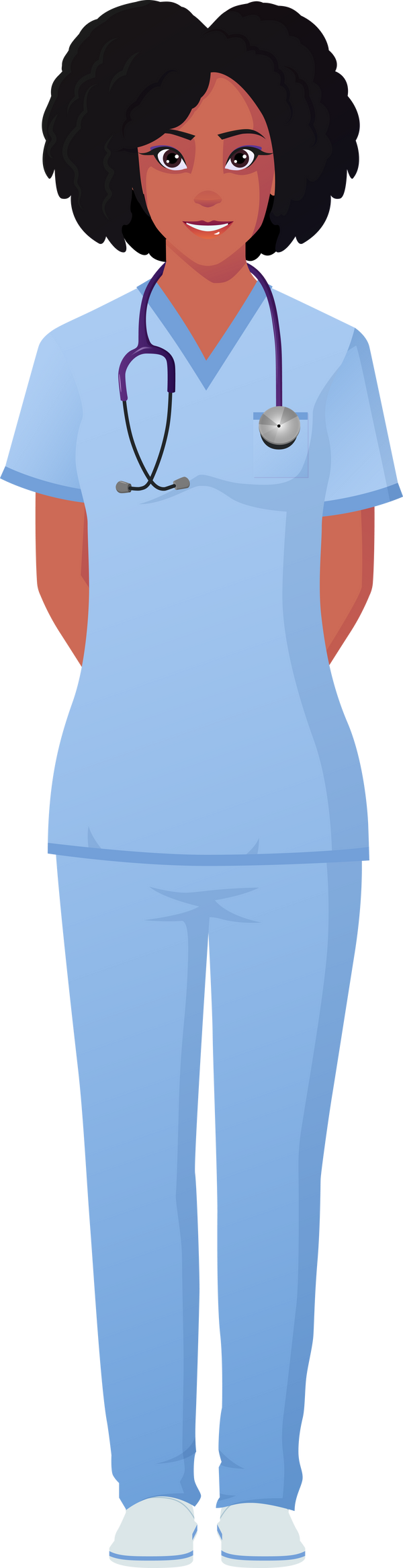 Nurse Wearing Blue Scrubs